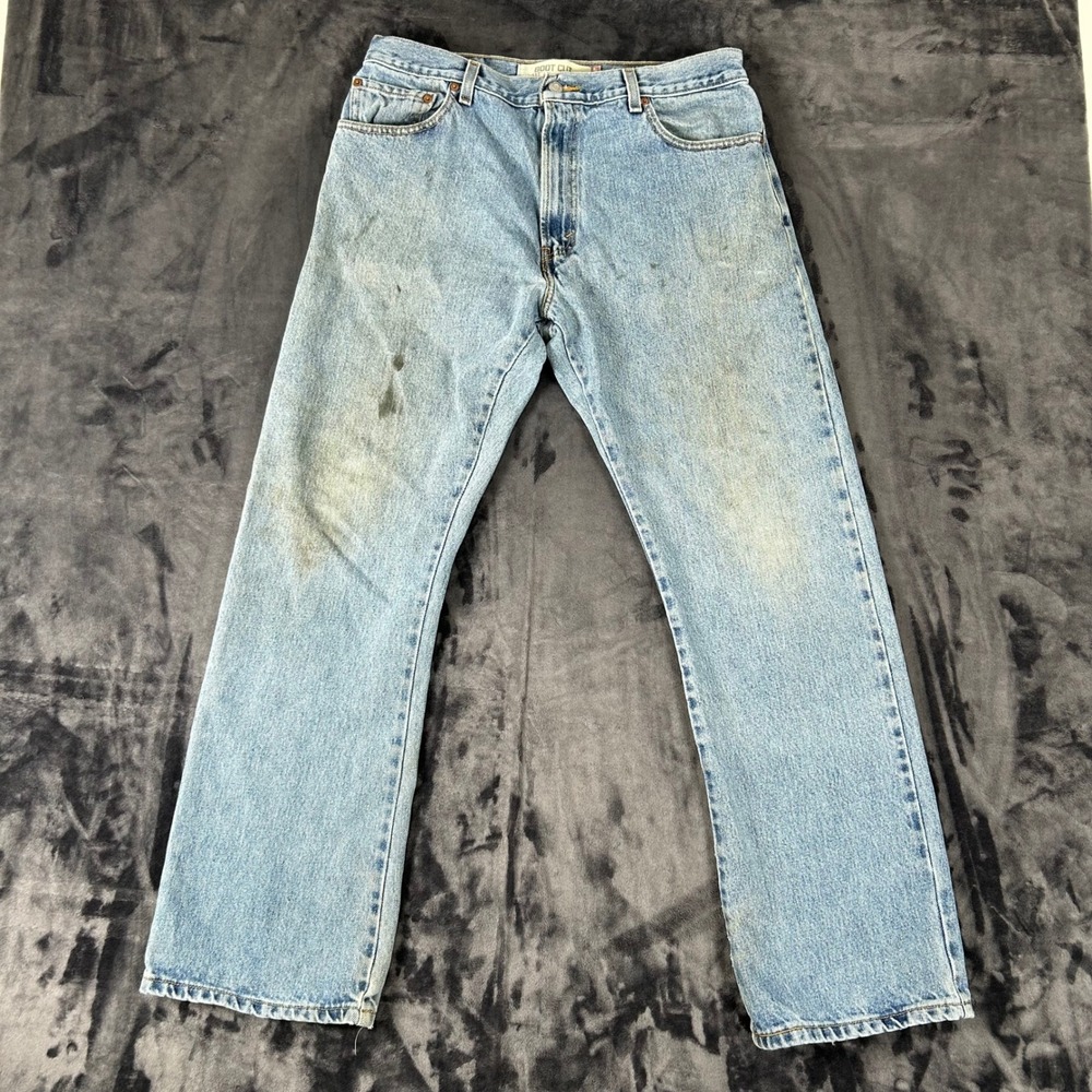 Levis 517 Boot Cut Jeans Mens 35x32 Light Wash Denim Cotton 3396
